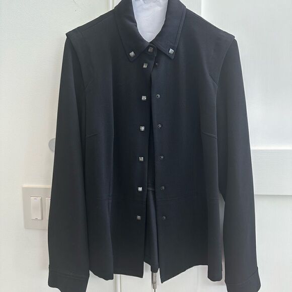 Thailian black suit jacket with snaps. Size 8 - Picture 1 of 12